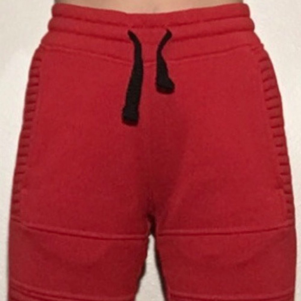 Red sweat pants